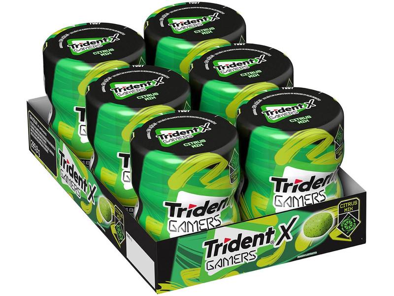 Chiclete Trident Maracujá e Limão Display com 6 Unidades de 48,3g